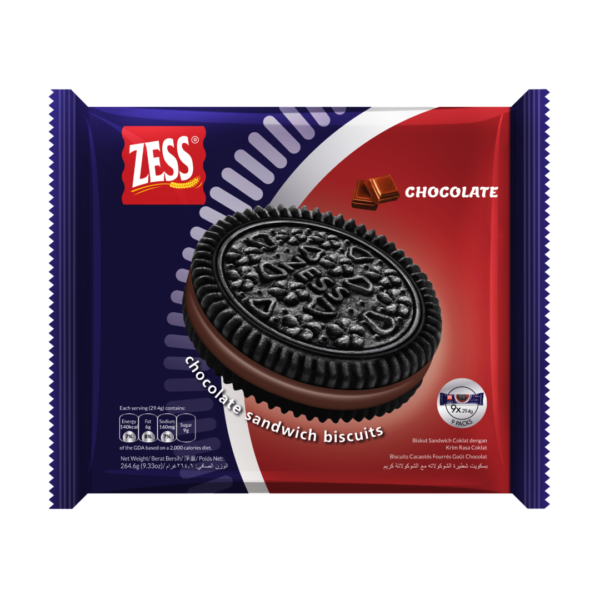 Zess Chocolate Sandwich Biscuits Chocolate 264.6g